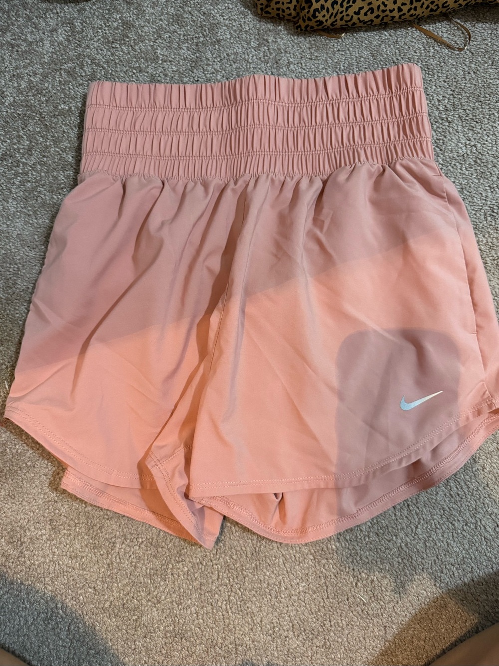 Nike Peach High-Waist Athletic Shorts